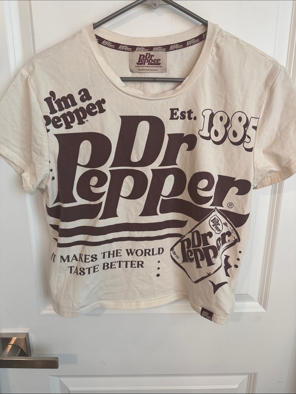 Dr Pepper Cream Graphic Short Sleeve Tee